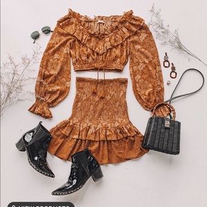 Spell lioness mini skirt